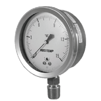 Reotemp All Stainless Stell Low Pressure Gauge, Series PCS